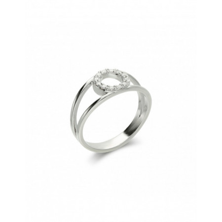 Anillo Oro Blanco Y Diamantes. Género: Mujer. Material: Oro blanco. Piedras: Diamantes