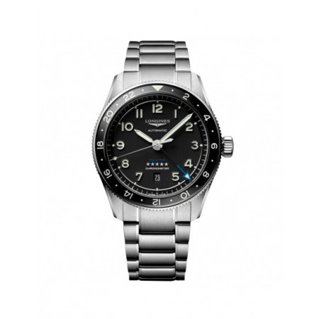 Reloj Longines Spirit Zulu Time L3.812.4.53.6. Material: Acero,Cerámica. Tamaño: De 39mm a 42mm. Correa: Acero. Color esfera: Negro. Estilo: Casual. Movimiento: Automático. Características técnicas: Hora y segundero,Calendario,Cronógrafo,Reserva de marcha,Doble uso horario