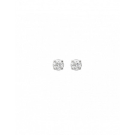 Pendientes Platino Y Diamante. Género: Mujer. Material: Platino. Piedras: Diamantes