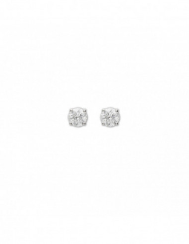 Pendientes Platino Y Diamante