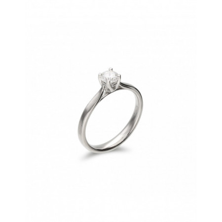 Anillo-Solitario Platino Y Diamante. Género: Mujer. Material: Platino. Piedras: Diamantes