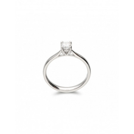 Anillo-Solitario Platino Y Diamante. Género: Mujer. Material: Platino. Piedras: Diamantes