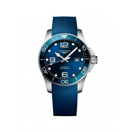 Reloj Longines Hydroconquest L3.782.4.96.9. Género: Hombre. Material: Acero,Cerámica. Tamaño: De 43mm a 46mm. Correa: Caucho. Color esfera: Azul. Estilo: Clásico,Casual. Movimiento: Automático. Características técnicas: Hora y segundero,Calendario,Reserva de marcha