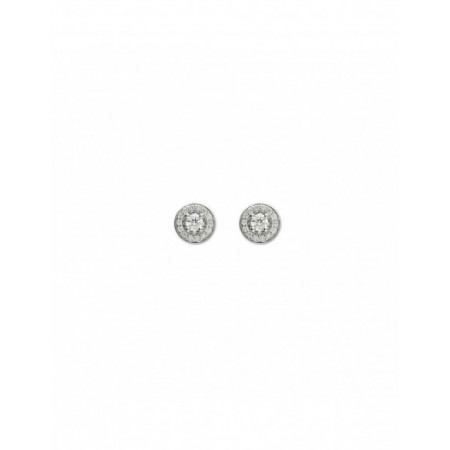 Pendientes Dormilonas Oro Blanco Y Diamantes. Género: Mujer. Material: Oro blanco. Piedras: Diamantes
