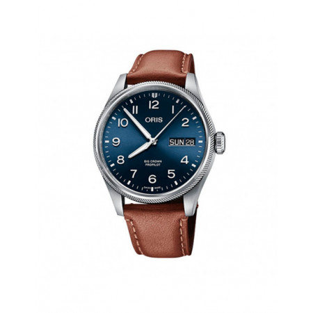 Reloj Oris Big Crown Propilot Big Date 01 751 7761 4065-07 6 20 07LC. Género: Hombre. Material: Acero. Tamaño: De 39mm a 42mm. Correa: Piel. Color esfera: Azul. Estilo: Clásico,Casual. Movimiento: Automático. Características técnicas: Hora y segundero,Calendario,Reserva de marcha