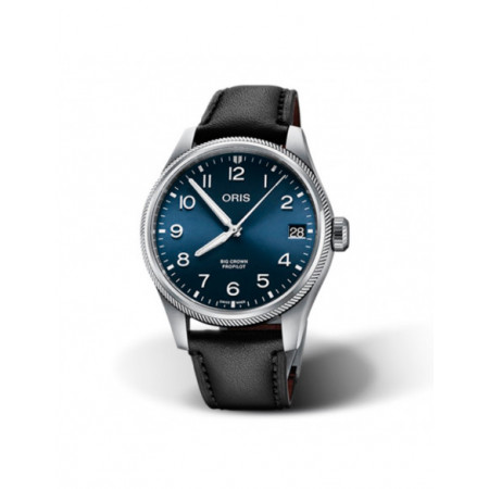 Reloj Oris Big Crown Propilot Big Date 01 751 7761 4065-07 6 20 08LC. Género: Hombre. Material: Acero. Tamaño: De 39mm a 42mm. Correa: Piel. Color esfera: Azul. Estilo: Clásico,Cocktail. Movimiento: Automático. Características técnicas: Hora y segundero,Calendario,Reserva de marcha
