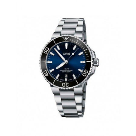 Reloj Oris Aquis Date 01 733 7766 4135-07 8 22 05PEB. Género: Hombre. Material: Acero,Cerámica. Tamaño: De 39mm a 42mm. Correa: Acero. Color esfera: Azul. Estilo: Casual,Deportivo. Movimiento: Automático. Características técnicas: Hora y segundero,Calendario,Reserva de marcha