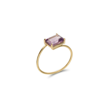 Anillo Oro Amarillo Y Amatista. Género: Mujer. Material: Oro amarillo. Piedras: Amatistas