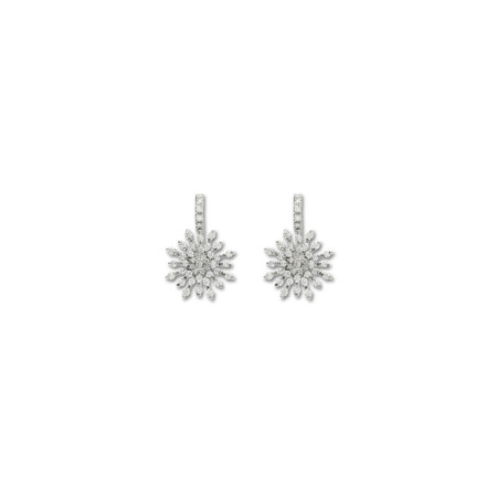Pendientes Oro Blanco Y Diamantes. Género: Mujer. Material: Oro blanco. Piedras: Diamantes