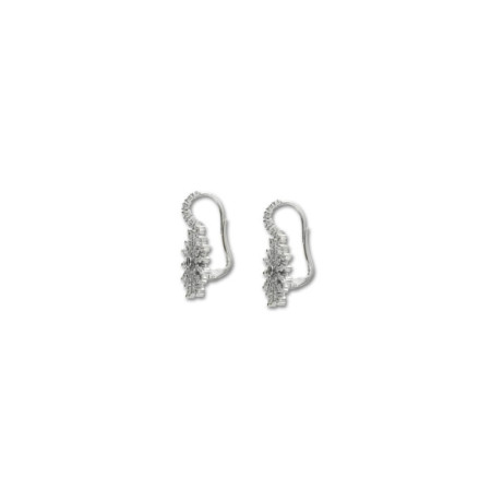Pendientes Oro Blanco Y Diamantes. Género: Mujer. Material: Oro blanco. Piedras: Diamantes