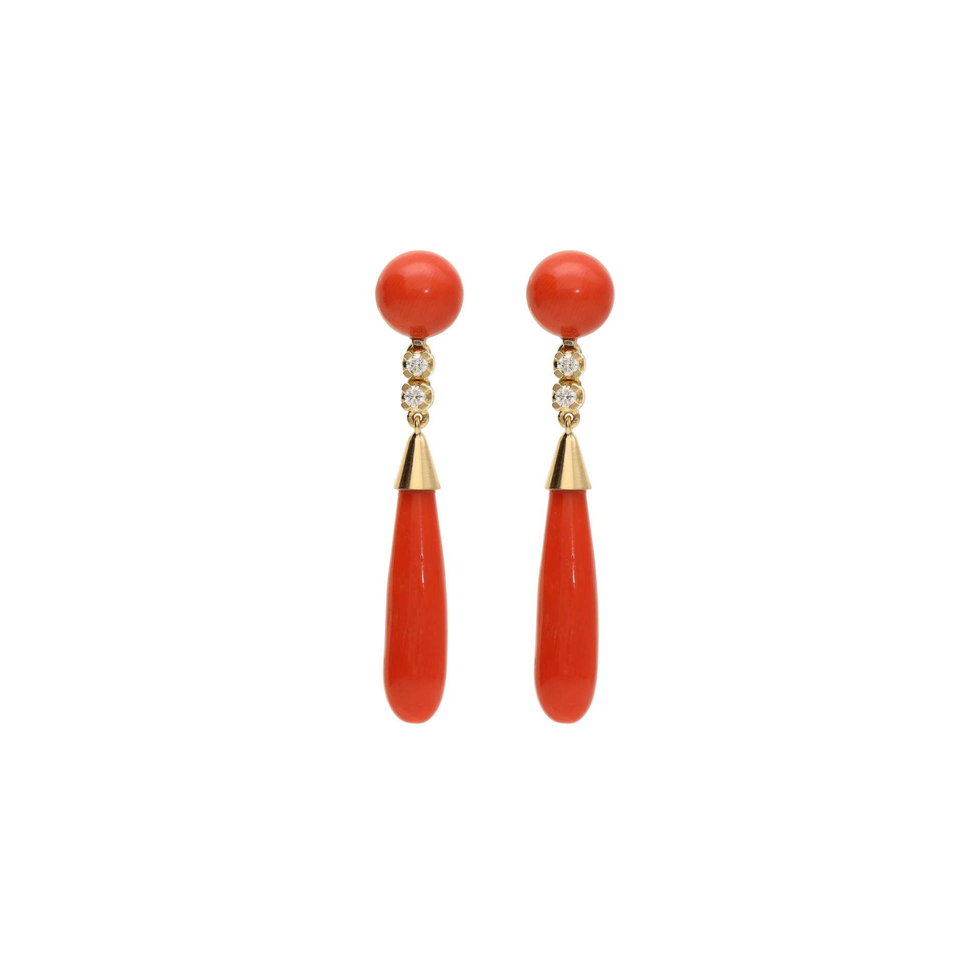 Comprar online pendientes con coral